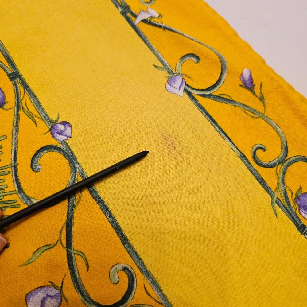 French Provencal Yellow Lavender Floral Rectangle Tablecloth 60x108 Cotton